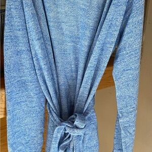 UGG Evelynn Slub Knit Robe Heather blue Size Medium Excellent Condition